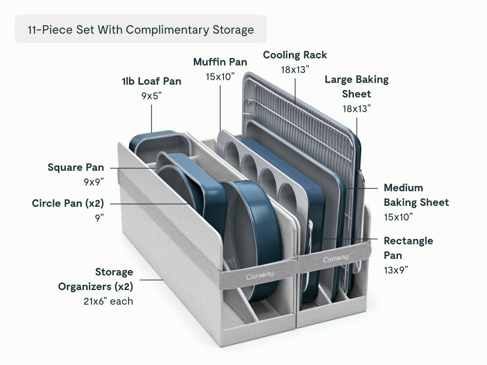 Ceramic Bakeware Set - With Complimentary Storage
