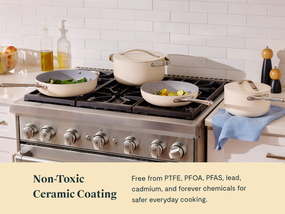Nonstick Ceramic Sauté Pan with Lid, 4.5 qt