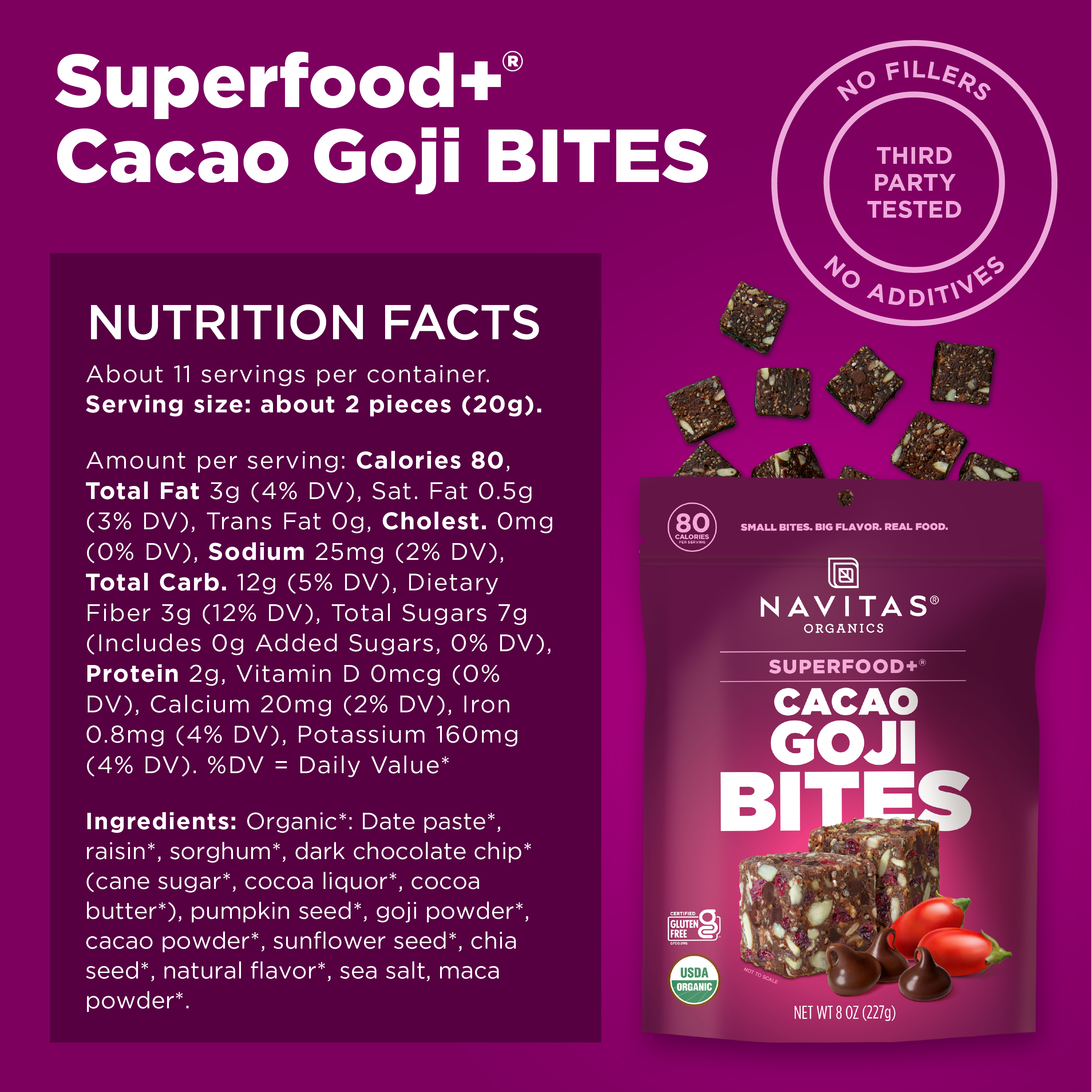 Superfood+ Cacao Goji BITES