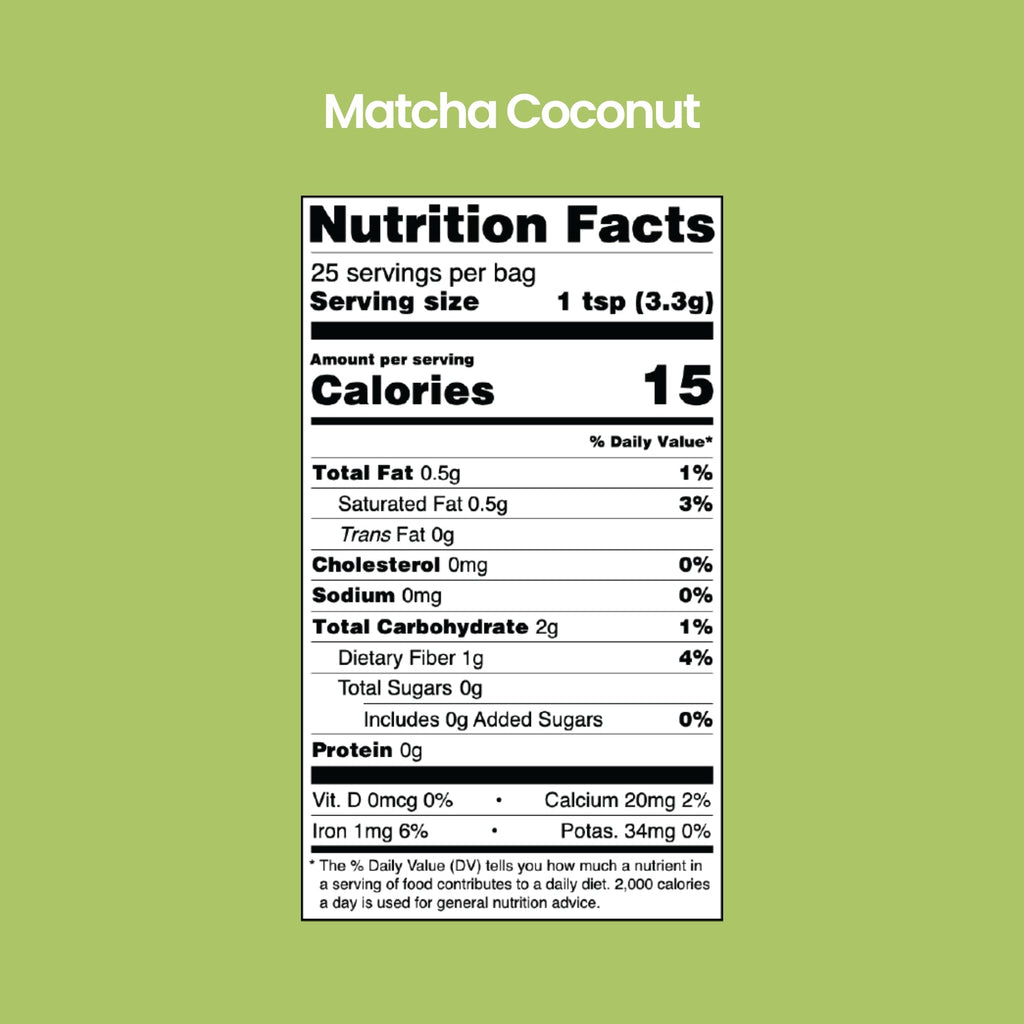Organic Matcha Coconut Latte Powder