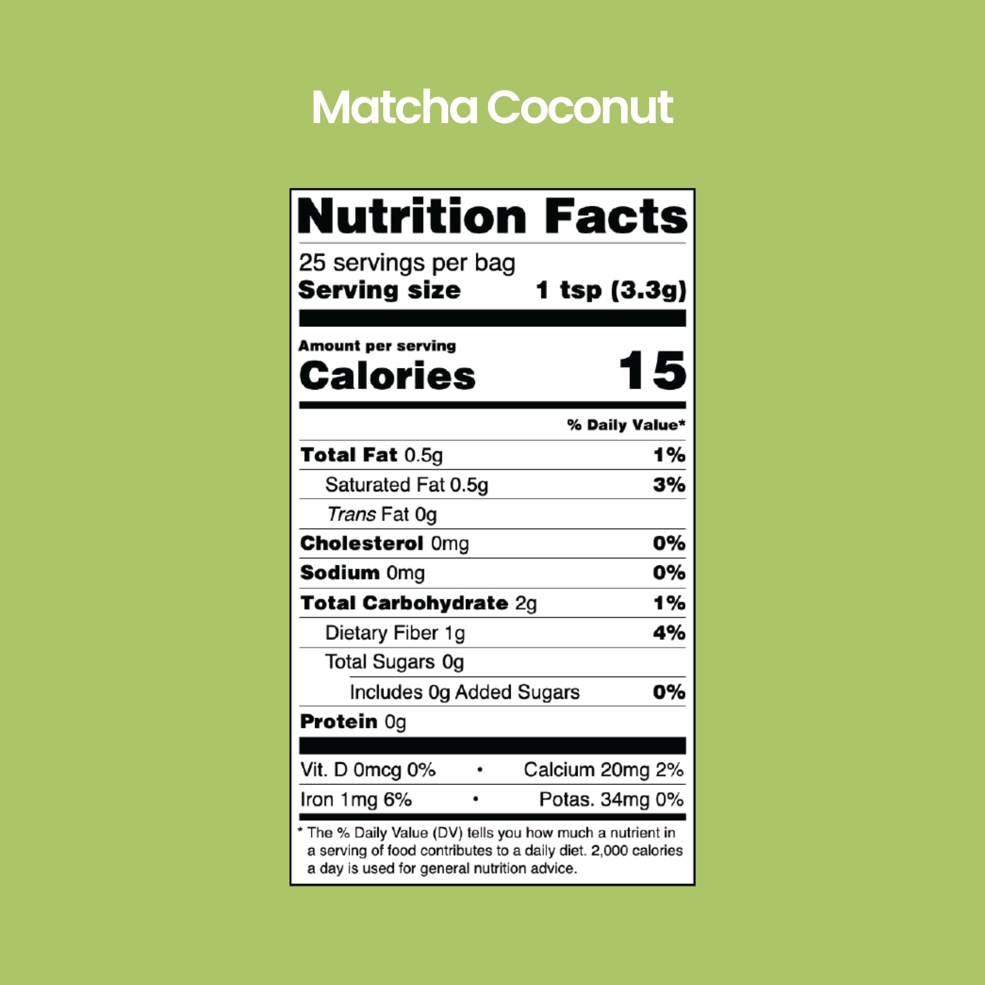 Organic Matcha Coconut Latte Powder
