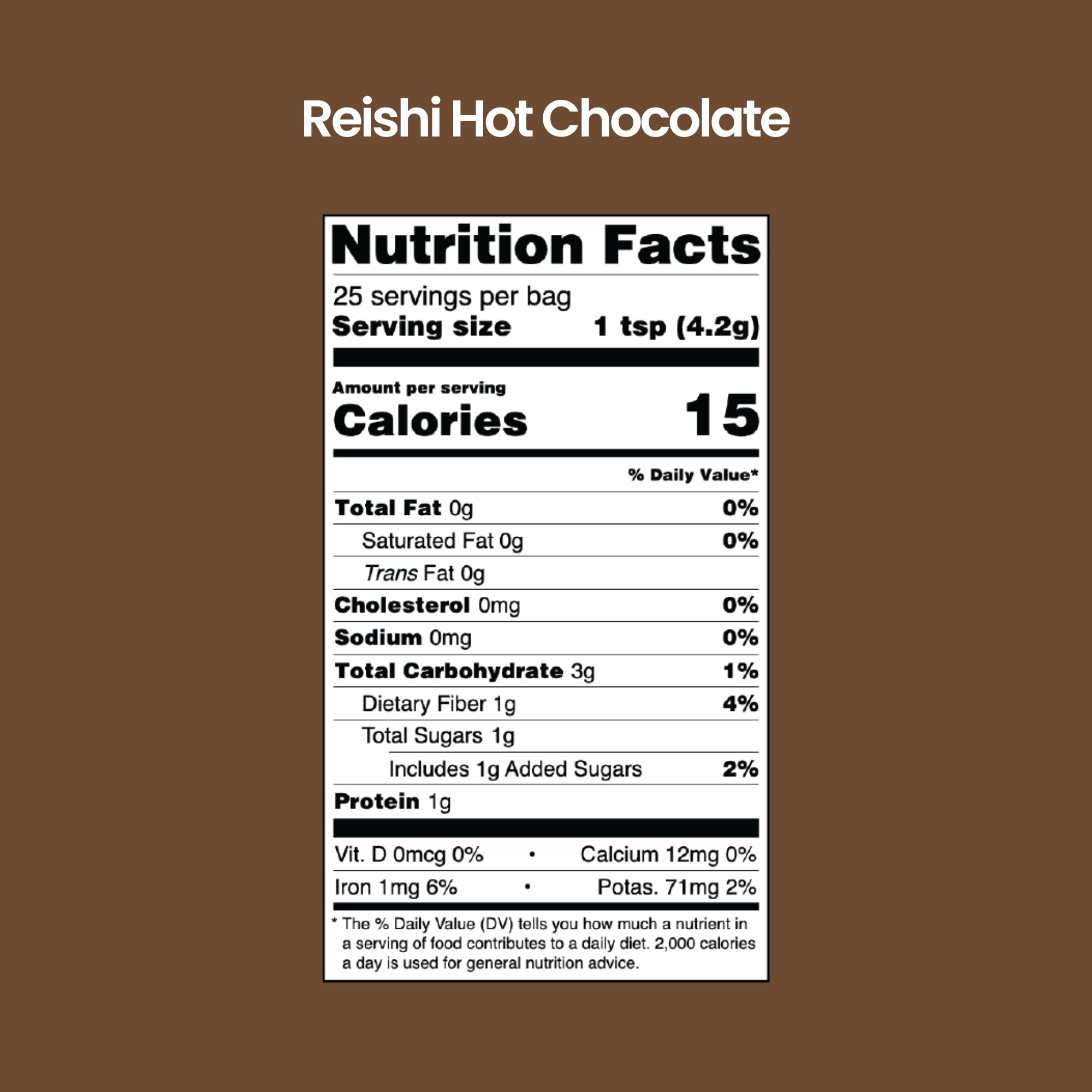 Organic Reishi Hot Cacao Latte Powder