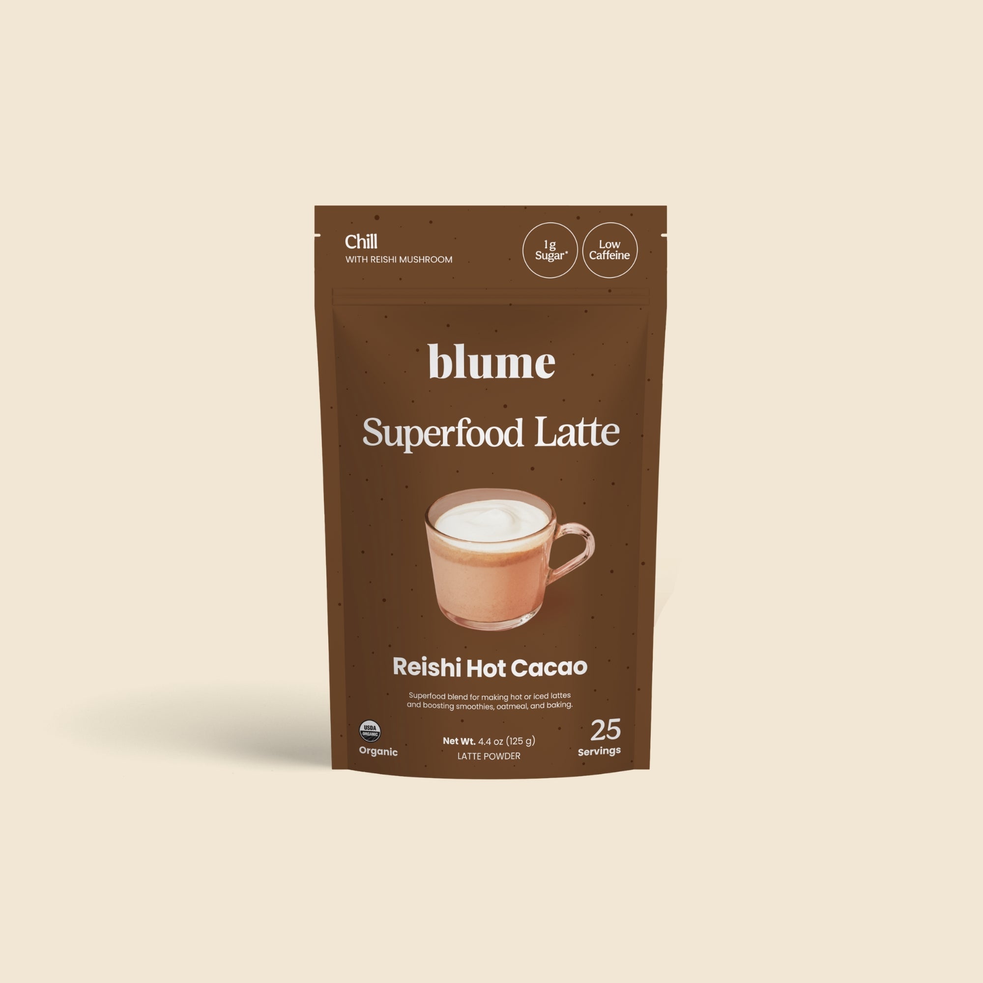 Organic Reishi Hot Cacao Latte Powder