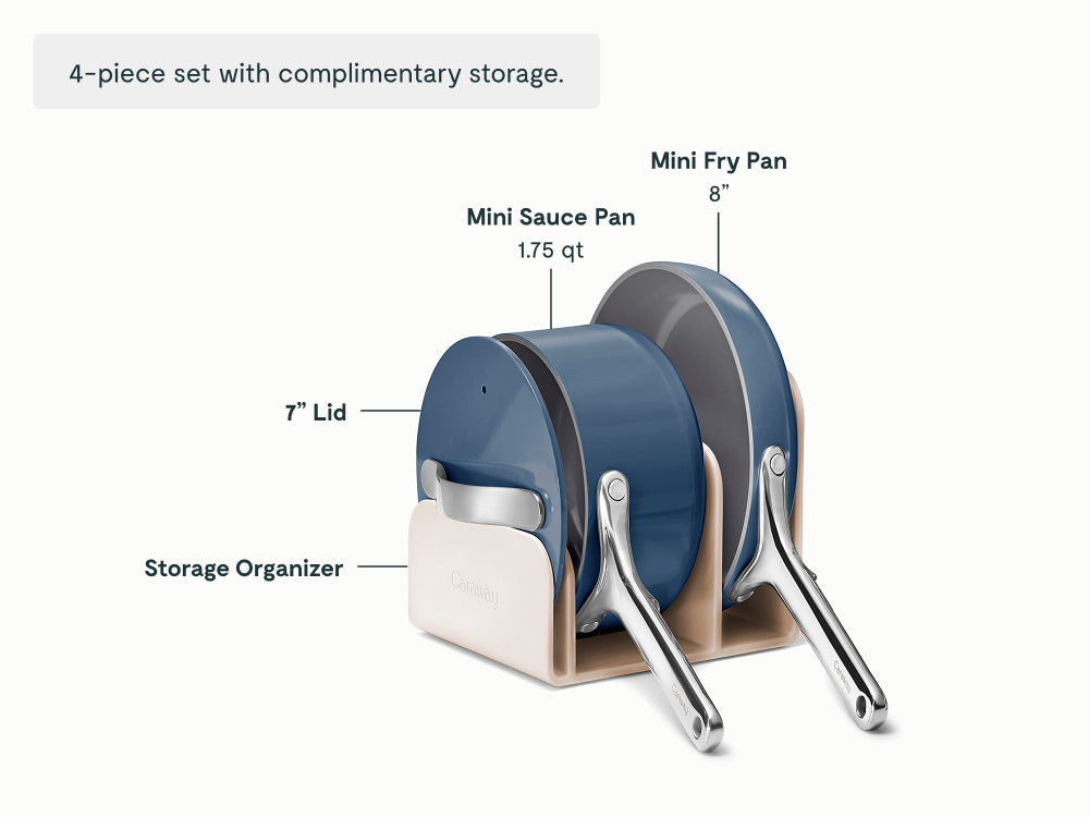 Ceramic Mini Fry Pan & Mini Sauce Pan Duo