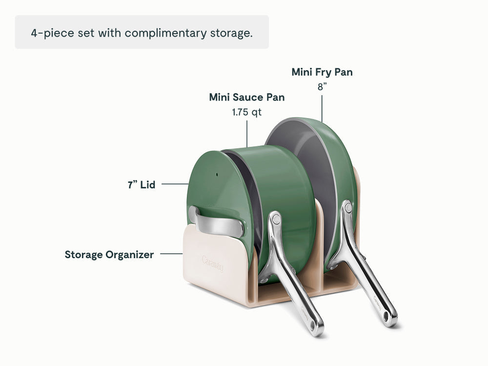 Ceramic Mini Fry Pan & Mini Sauce Pan Duo