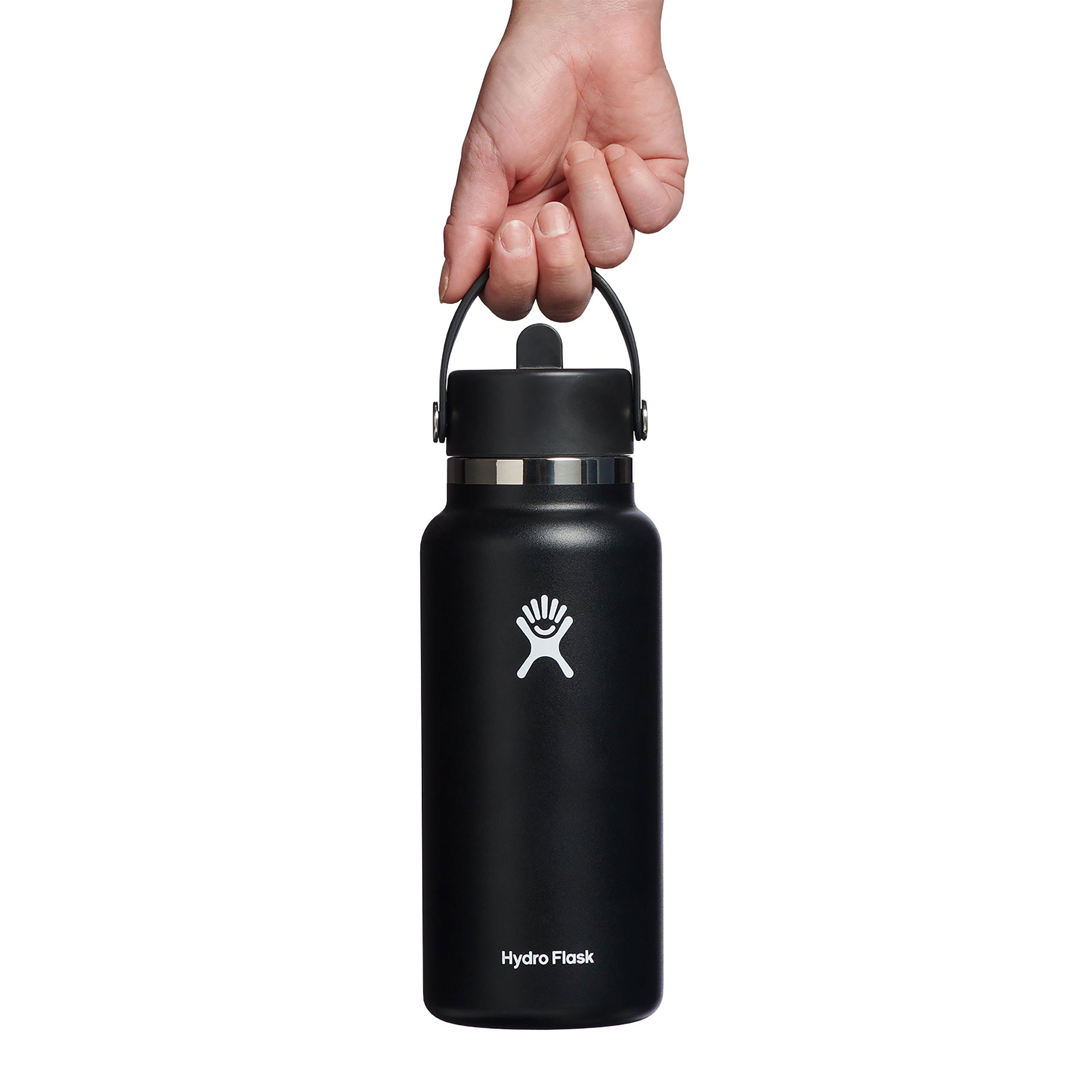 Wide Mouth Bottle with Flex Straw Cap, 32 oz