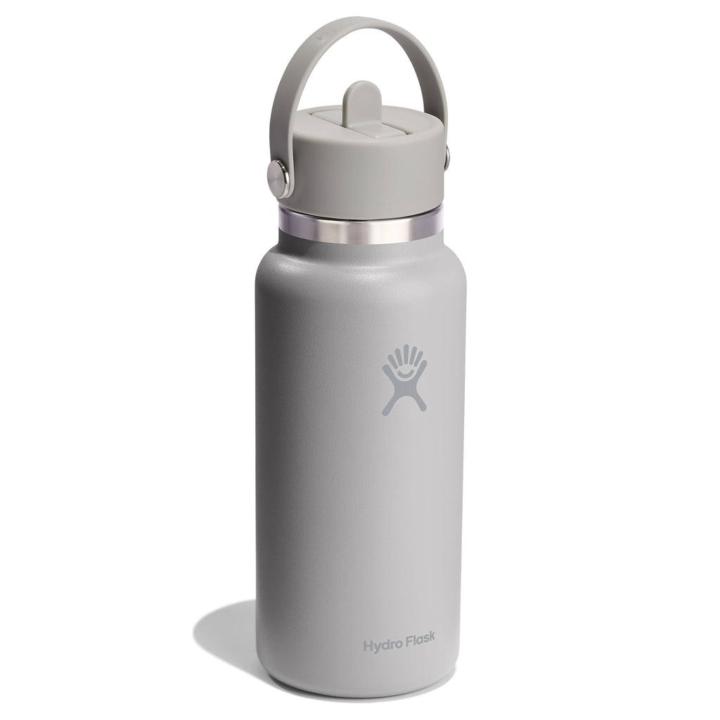 Wide Mouth Bottle with Flex Straw Cap, 32 oz