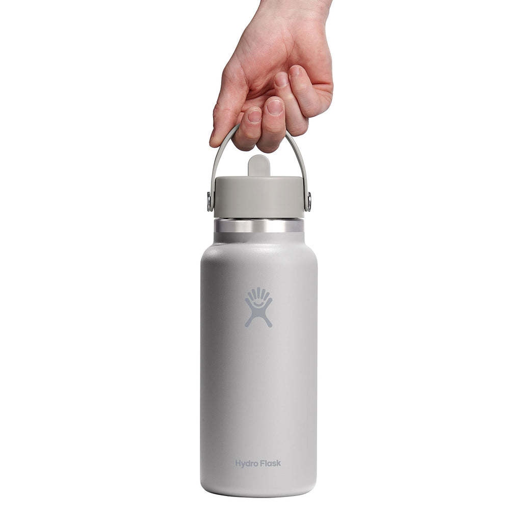 Wide Mouth Bottle with Flex Straw Cap, 32 oz