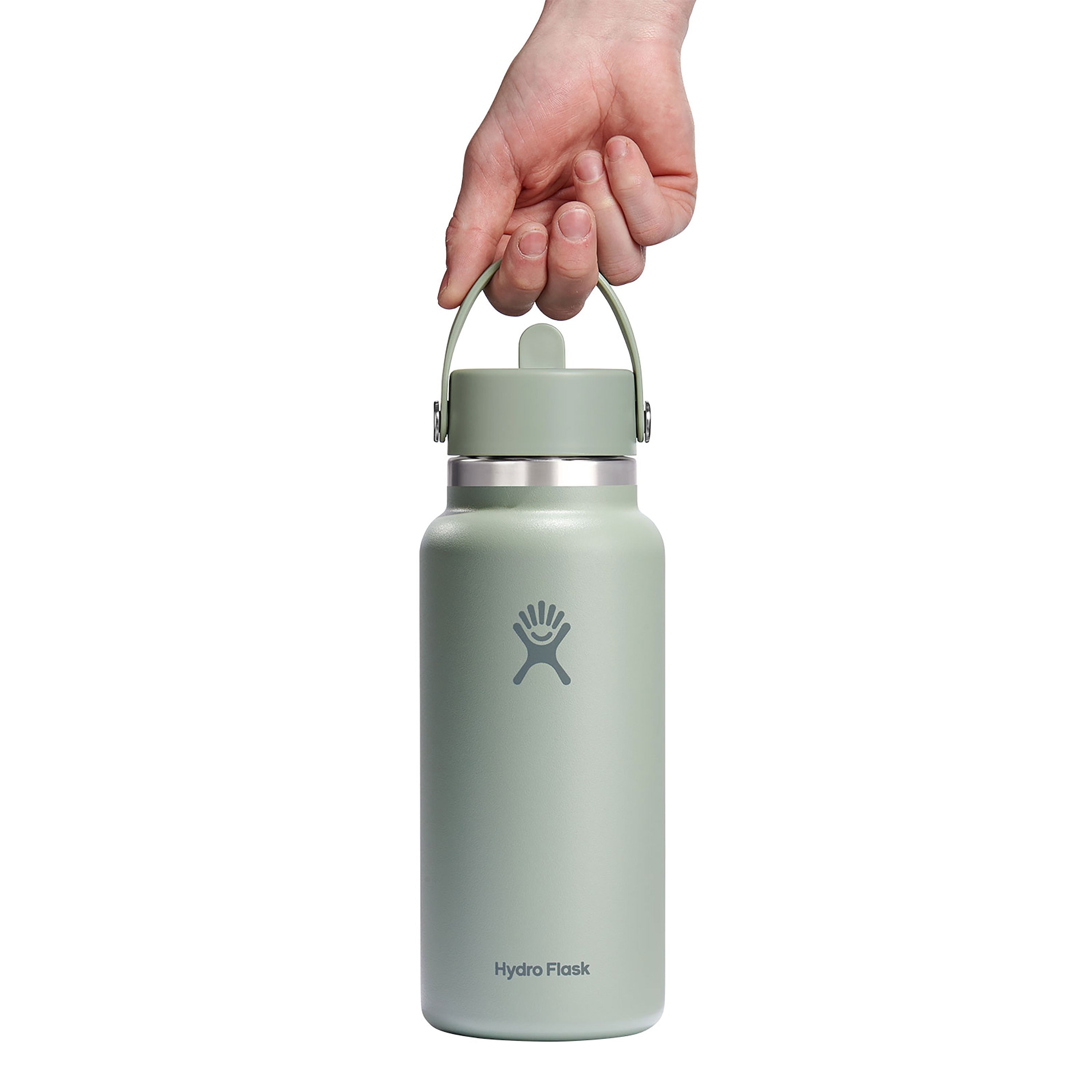 Wide Mouth Bottle with Flex Straw Cap, 32 oz