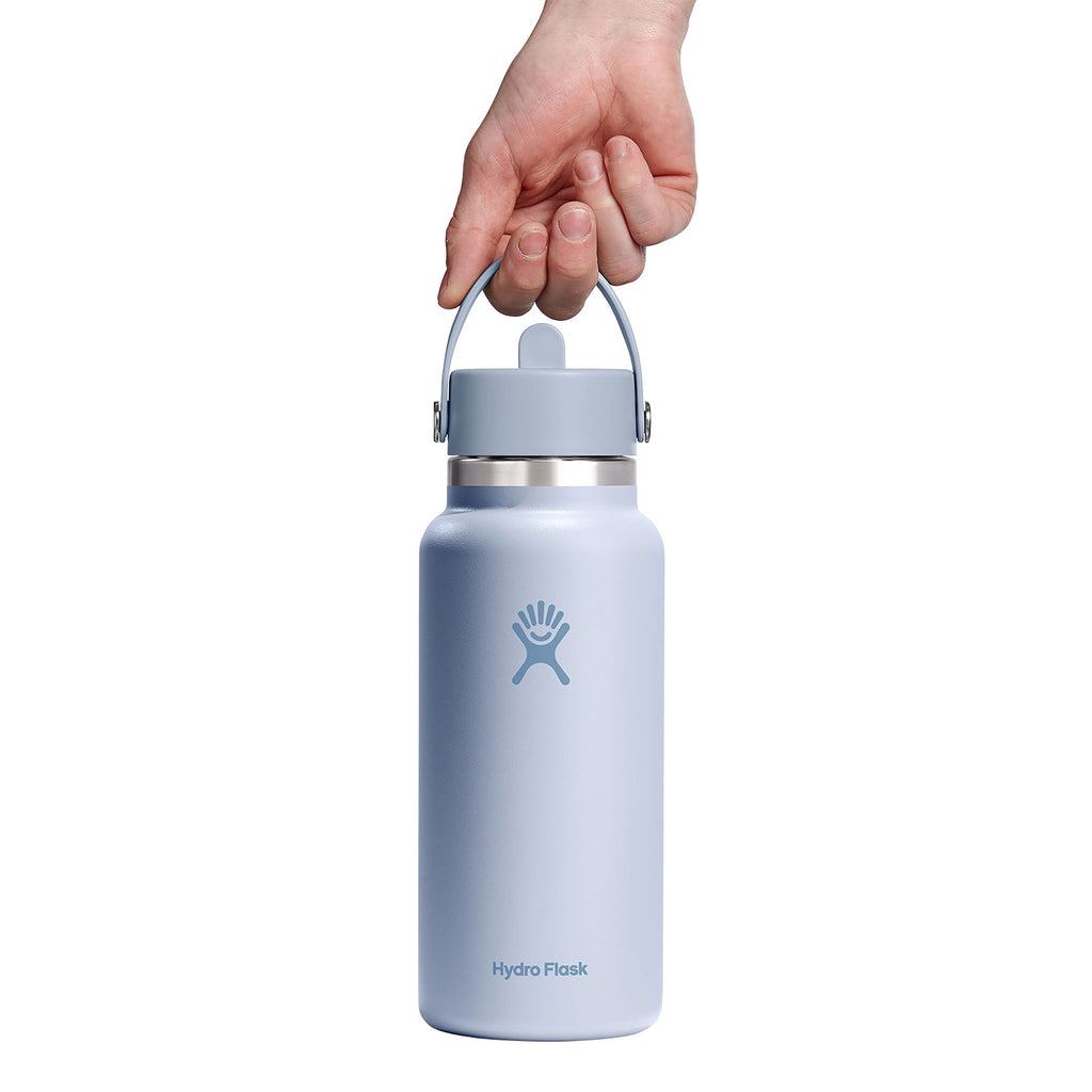 Wide Mouth Bottle with Flex Straw Cap, 32 oz