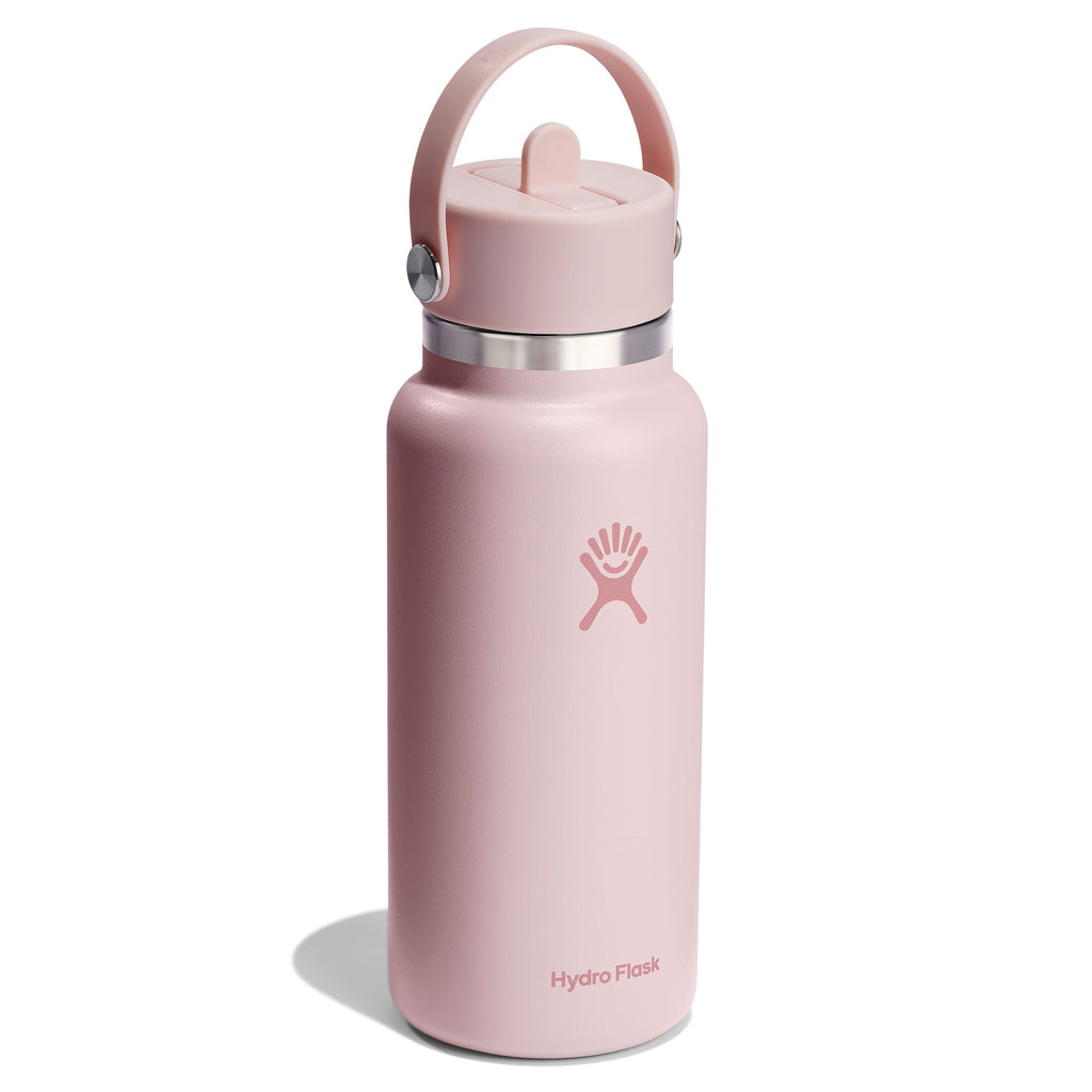 Wide Mouth Bottle with Flex Straw Cap, 32 oz