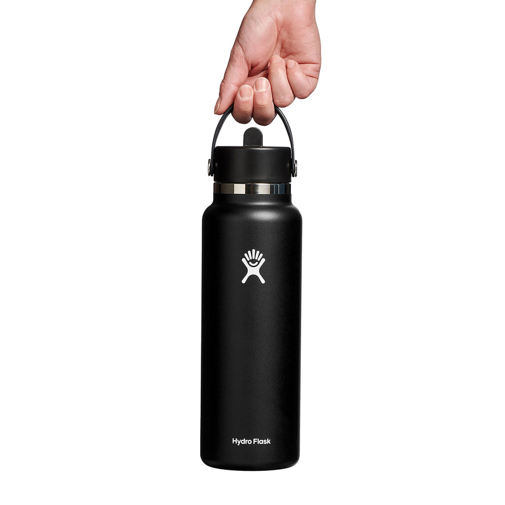 Wide Mouth Bottle with Flex Straw Cap, 40 oz