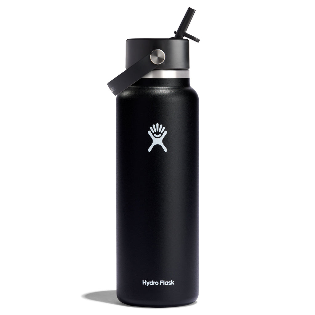 Wide Mouth Bottle with Flex Straw Cap, 40 oz