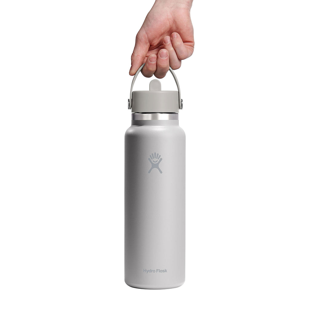 Wide Mouth Bottle with Flex Straw Cap, 40 oz