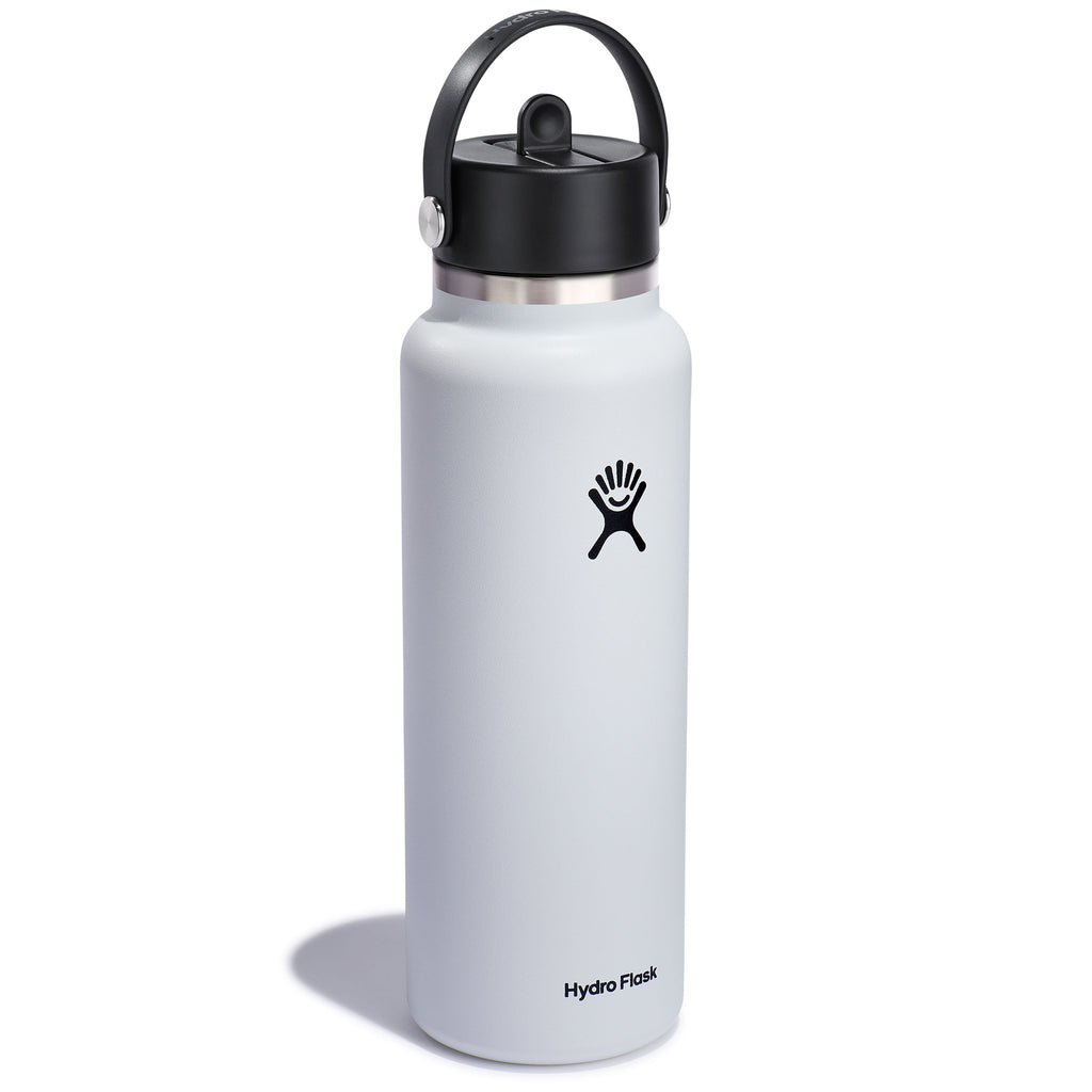Wide Mouth Bottle with Flex Straw Cap, 40 oz