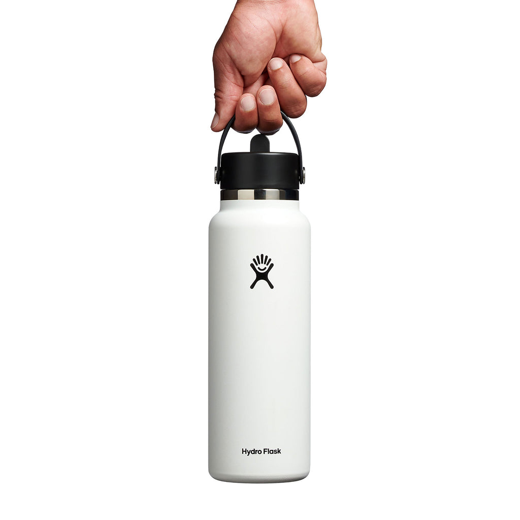 Wide Mouth Bottle with Flex Straw Cap, 40 oz