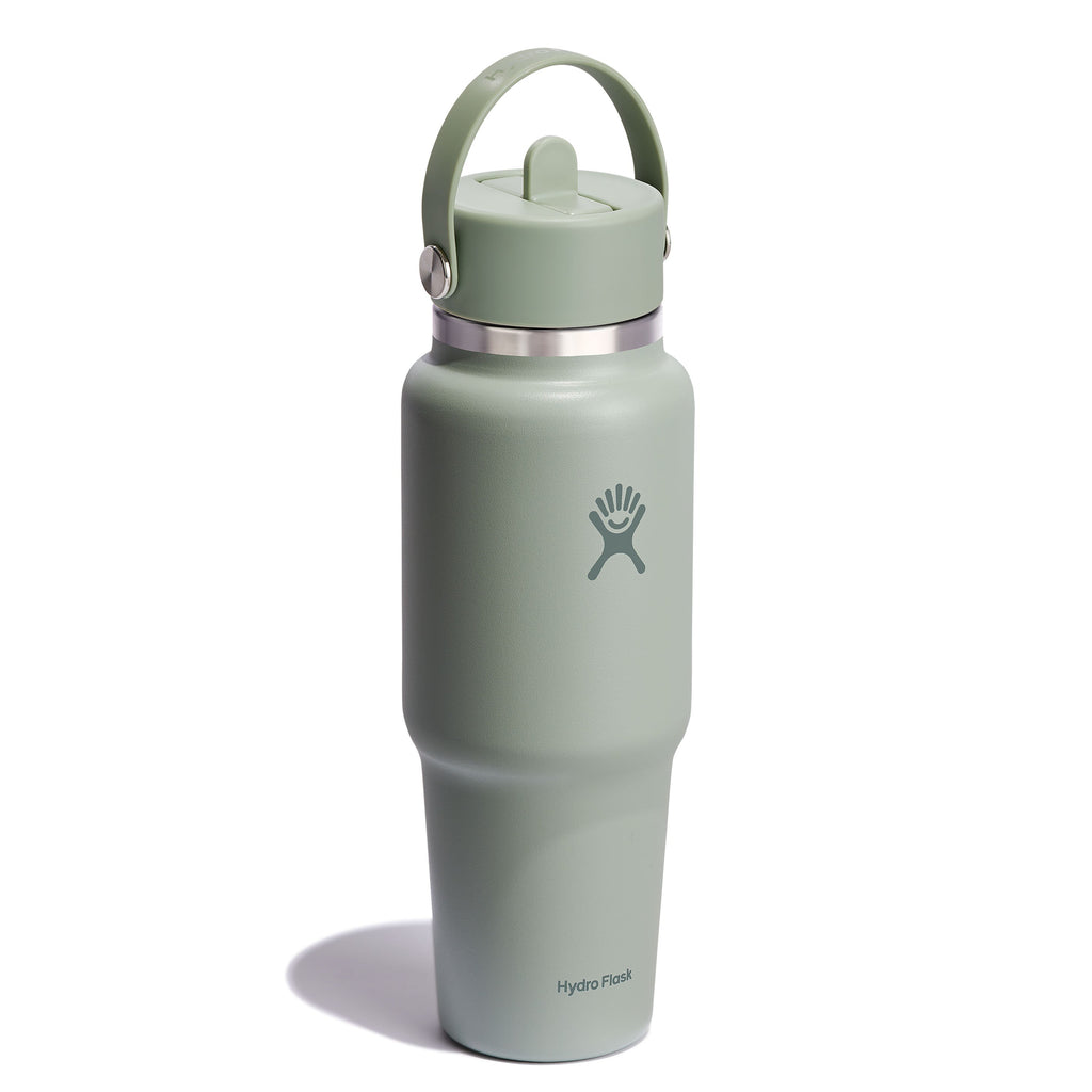 Wide Mouth Travel Bottle with Flex Straw Cap, 32 oz