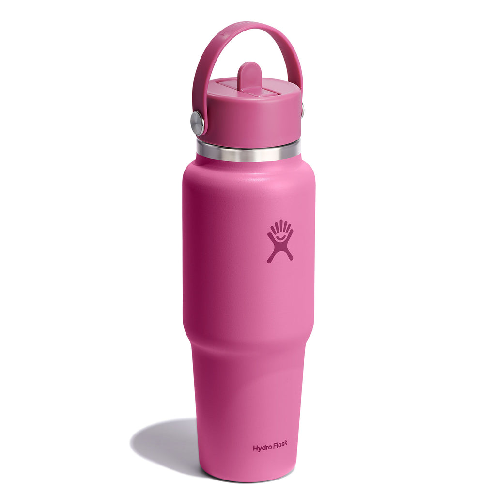 Wide Mouth Travel Bottle with Flex Straw Cap, 32 oz