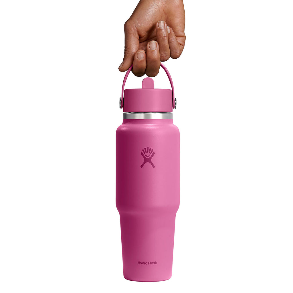Wide Mouth Travel Bottle with Flex Straw Cap, 32 oz