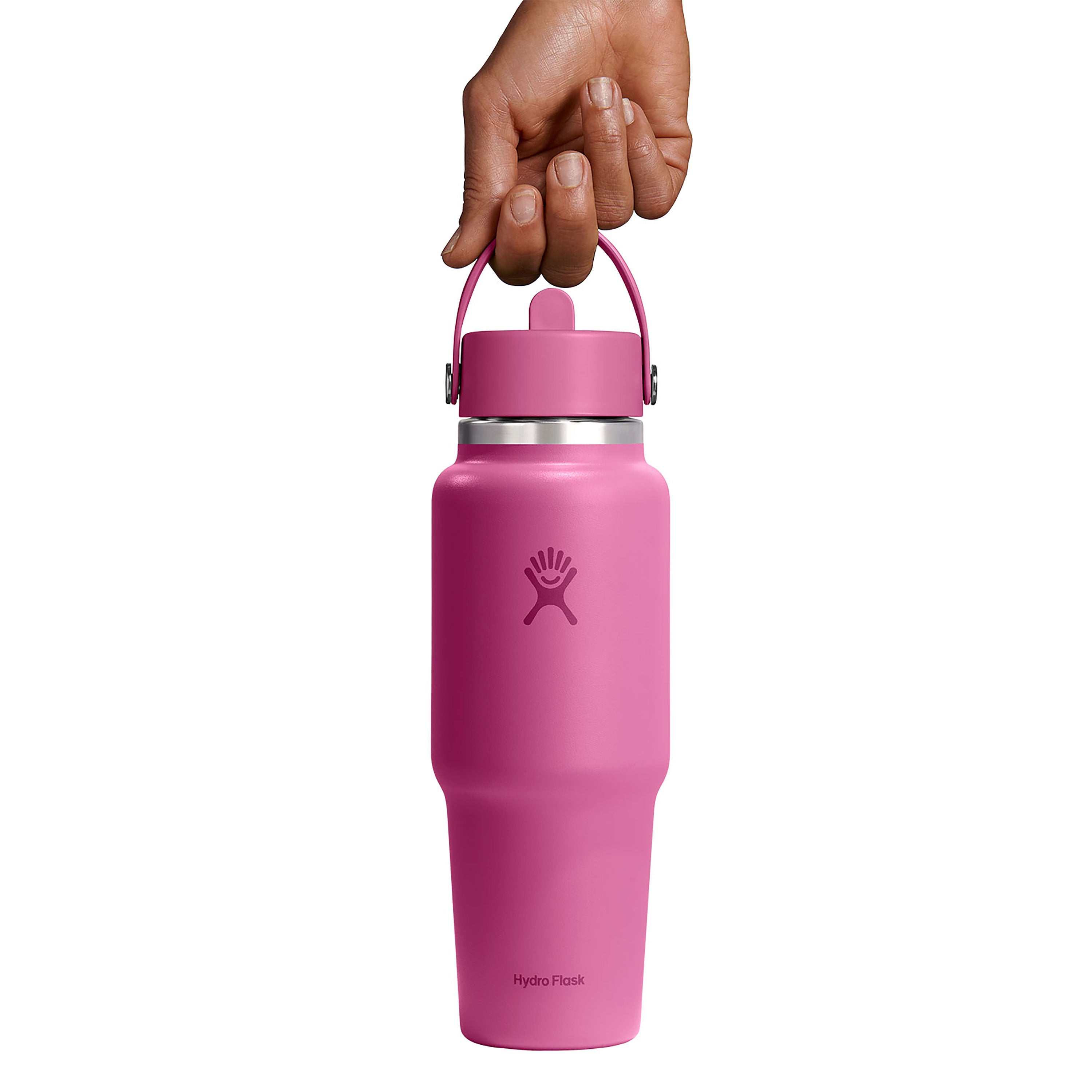 Wide Mouth Travel Bottle with Flex Straw Cap, 32 oz