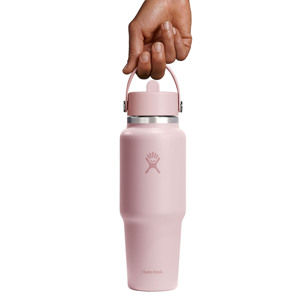 Wide Mouth Travel Bottle with Flex Straw Cap, 32 oz