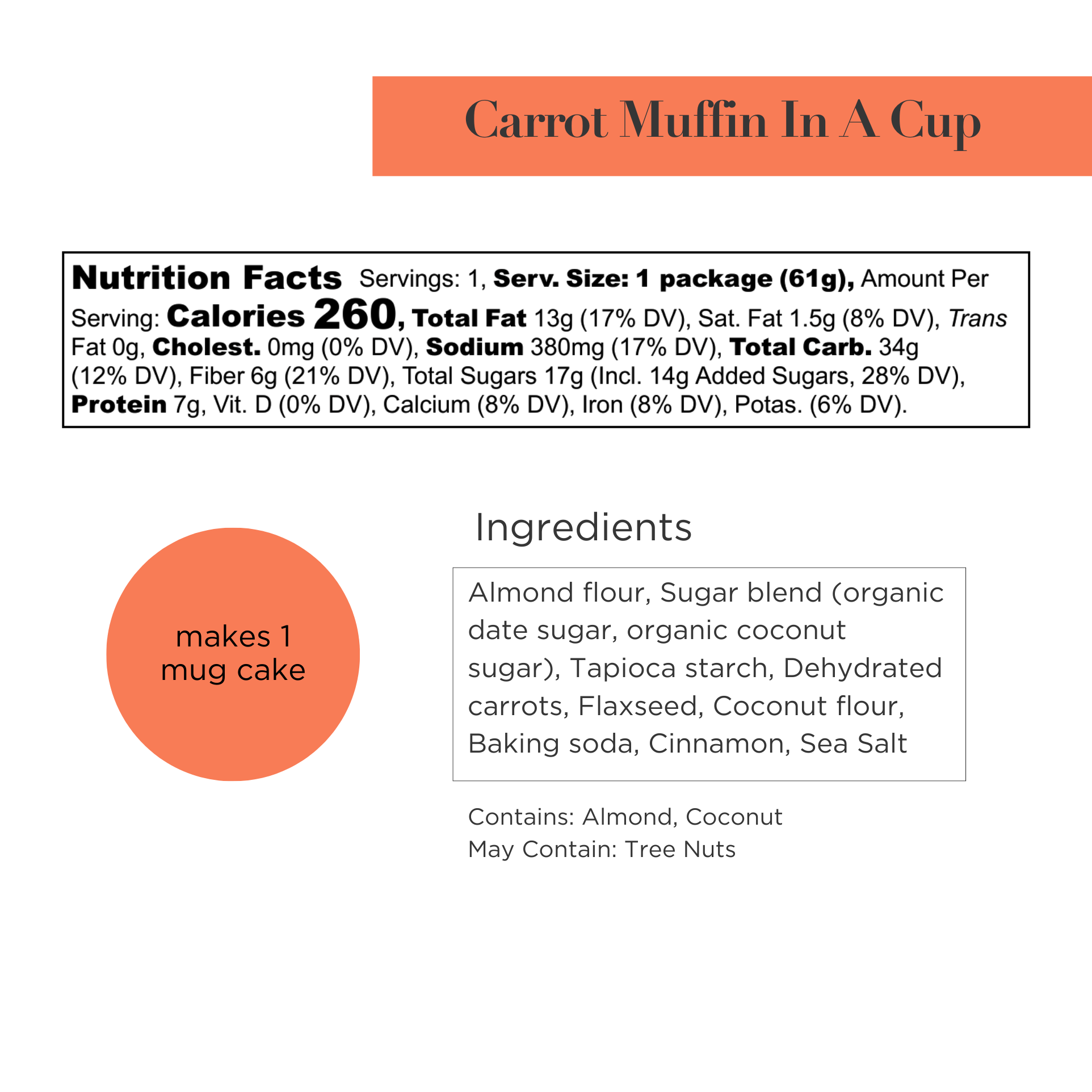 Carrot Cake + Muffin In A Cup