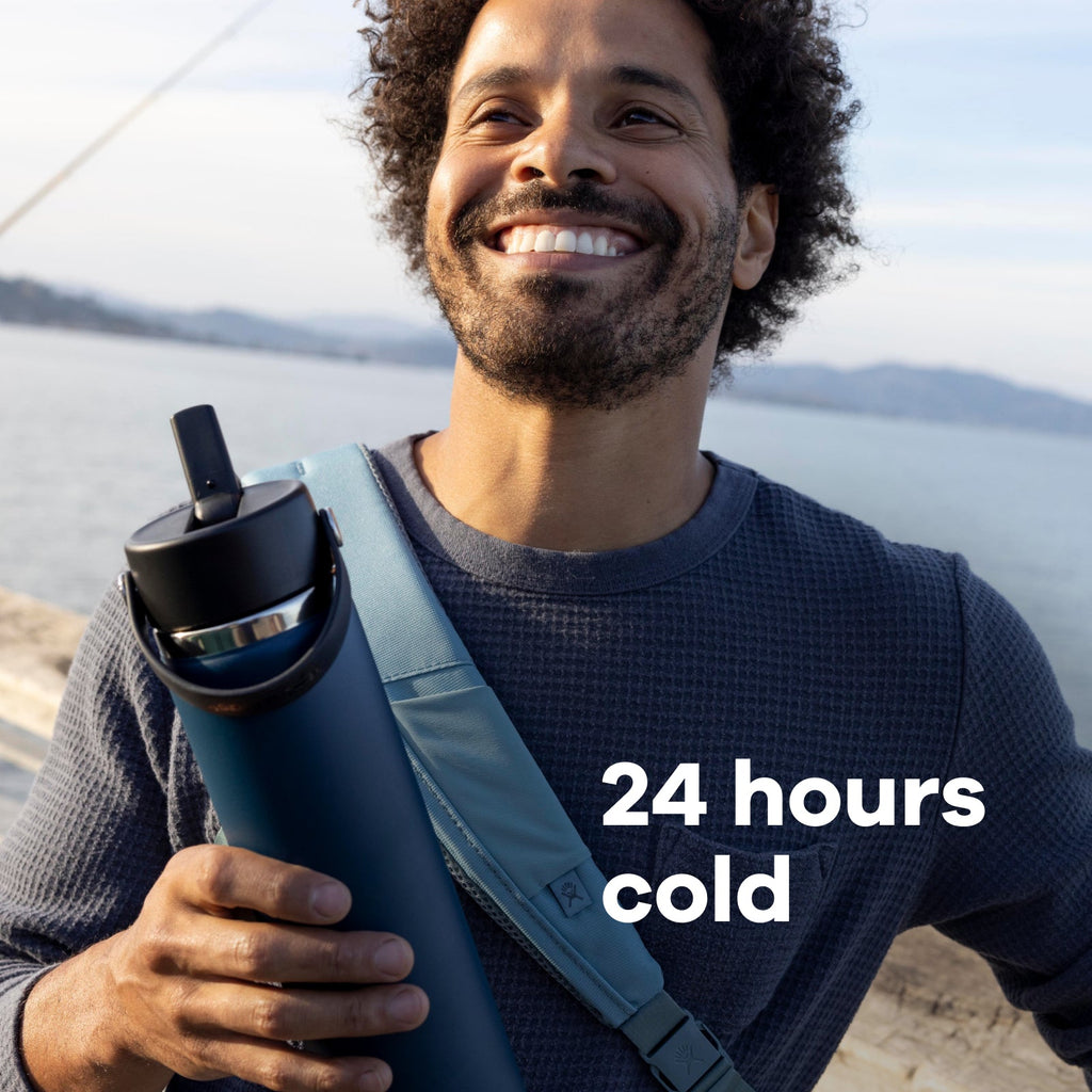 Wide Mouth Bottle with Flex Straw Cap, 40 oz