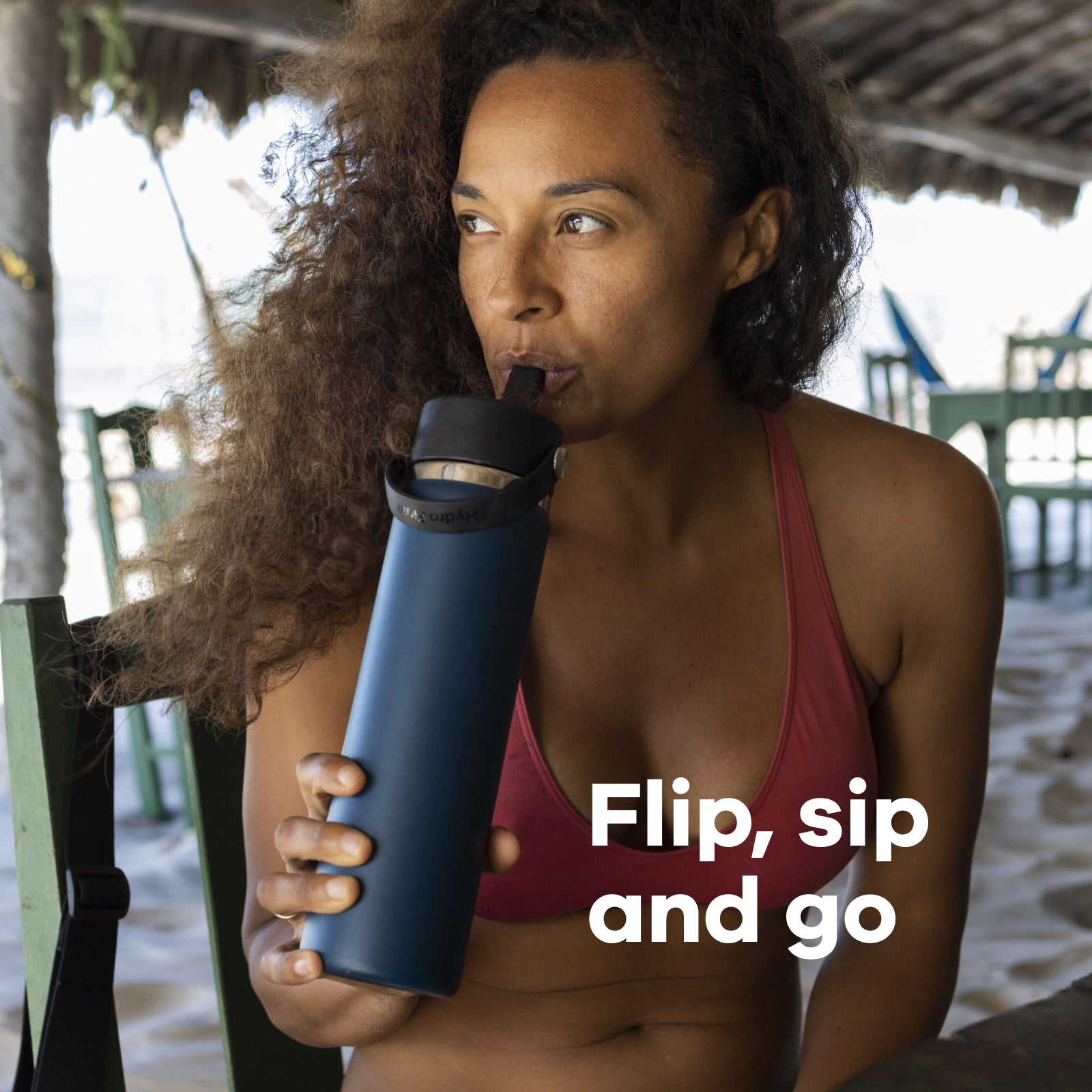 Wide Mouth Bottle with Flex Straw Cap, 40 oz